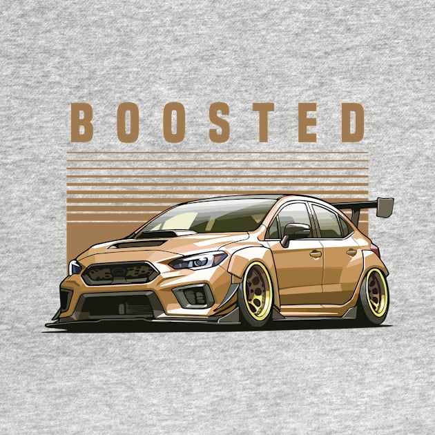 Subaru Impreza WRX STI Car Art - Modified Boosted Sports Car by JDM-Rey